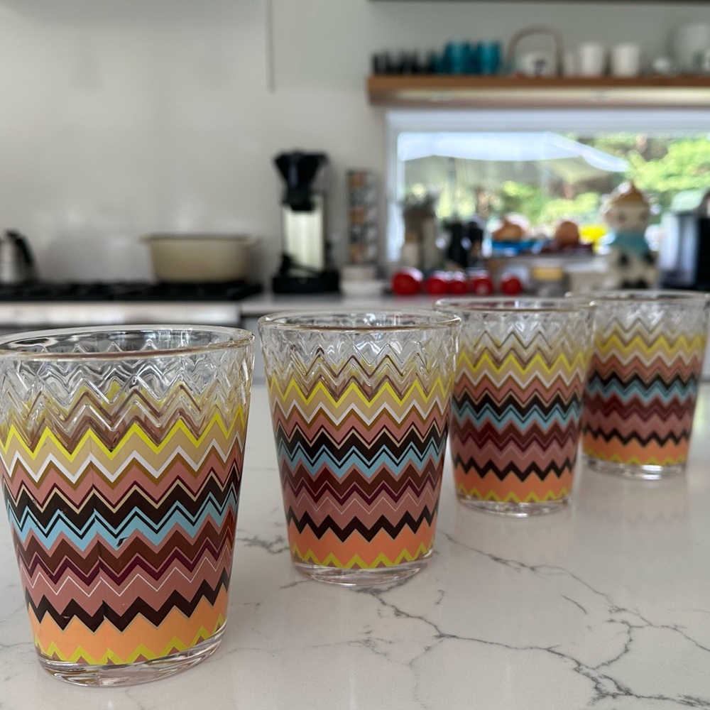 NIB MISSONI for TARGET Chevron Zig Zag Tumblers 20th Anniversary Set